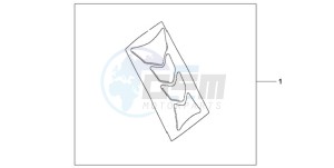 CBF1000S9 France - (F / ABS CMF) drawing TANK PAD HRC LOGO