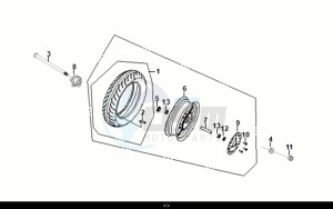 FIDDLE II 50 (AF05W5-EU) (E5) (M1) drawing FRONTWHEEL