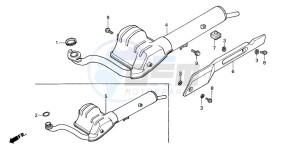 PK50M drawing EXHAUST MUFFLER