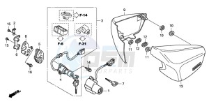 VT750C2 VT750C2 drawing SIDE COVER