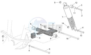 Scarabeo 100 4T e2 drawing R.shock absorber-connect. Rod