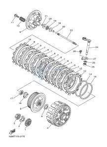 WR250F (1HC6 1HC7 1HC8) drawing CLUTCH