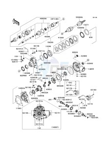 KVF 700 A [PRAIRIE 700 4X4] (A1-A2) [PRAIRIE 700 4X4] drawing DRIVE SHAFT-FRONT