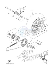 MT07A MT-07 ABS 700 (1XBA 1XBB) drawing REAR WHEEL