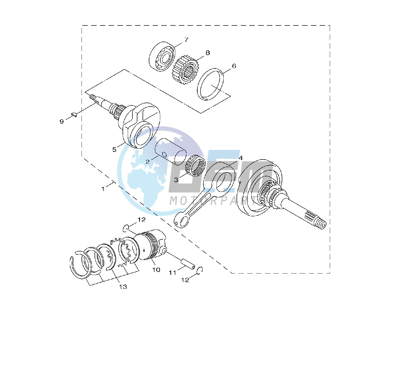 CRANKSHAFT AND PISTON