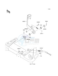 KVF 360 A [PRAIRIE 360 4X4] (A6F-A9F) A6F drawing BRAKE PEDAL