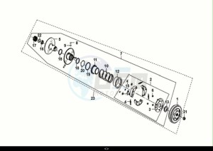 CROX 50 (AE05WB-EU) (E5) (M1) drawing DRIVEN PULLEY ASSY