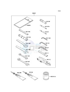 KLE500 KLE500-B1P GB XX (EU ME A(FRICA) drawing Owner's Tools