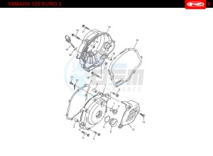 SMX-125-4T-BLUE drawing ENGINE COVERS  Yamaha 125 EURO-3