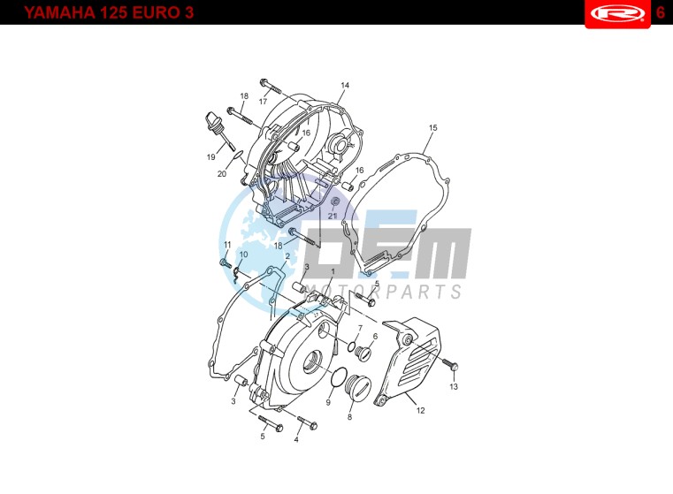 ENGINE COVERS  Yamaha 125 EURO-3