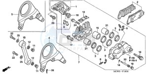 VFR800A9 Europe Direct - (ED / ABS MME) drawing REAR BRAKE CALIPER