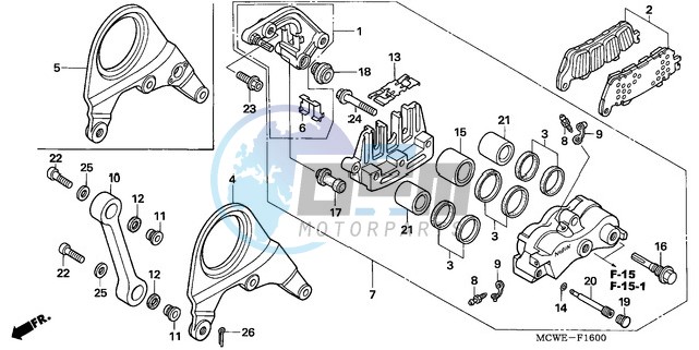 REAR BRAKE CALIPER