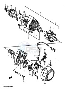 GSX-R1100 (G-H-J) drawing ALTERNATOR (MODEL G H)