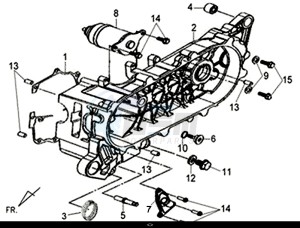 X'PRO 50 (25 Km/h) (AE05W9-NL) (E4) (L8-M1) drawing L. CRANK CASE