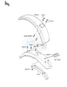 KL 250 C [KLR250] (C1-C2) [KLR250] drawing FENDERS