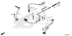 AFS110CSFF CB1000R 2ED - (2ED) drawing PEDAL/ KICK STARTER ARM