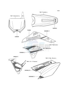 KX 250 T [KX250F] (T8F) T8F drawing DECALS