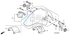 CBR125RWA Europe Direct - (ED / WH) drawing FRONT FENDER