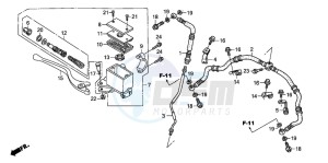 TRX250EX SPORTRAX 250 EX drawing FR. BRAKE MASTER CYLINDER (TRX250EX1/2/3/4/5)