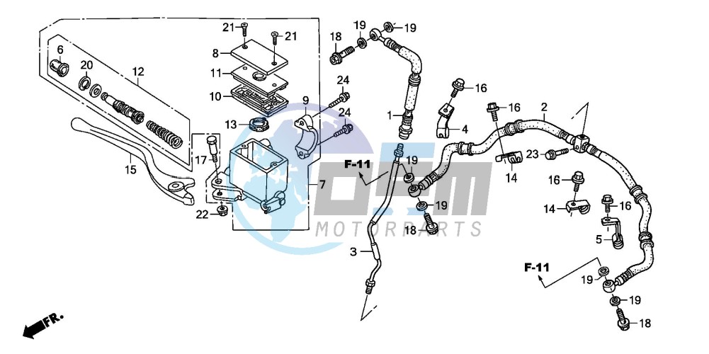 FR. BRAKE MASTER CYLINDER (TRX250EX1/2/3/4/5)