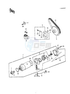 KLT 250 P [POLICE] (P1) [POLICE] drawing STARTER MOTOR_STARTER CLUTCH