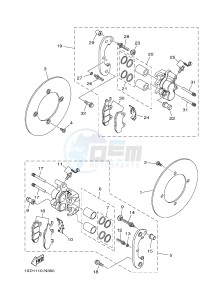 YXM700E YXM70VPXH VIKING EPS (B42F) drawing REAR BRAKE CALIPER