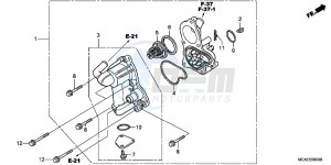 GL1800D GoldWing - GL1800-D UK - (E) drawing WATER PUMP