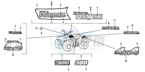 TRX300FW FOURTRAX 300 4X4 drawing MARK ('92,'93)