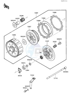 KX 250 E [KX250] (E1) [KX250] drawing CLUTCH