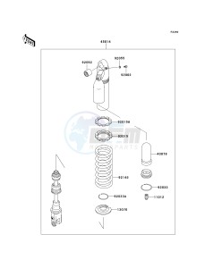 KLX 250 H [KLX250S] (H6F-H7F) H6F drawing SHOCK ABSORBER-- S- -