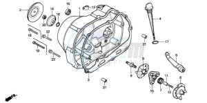 CT110 drawing RIGHT CRANKCASE COVER