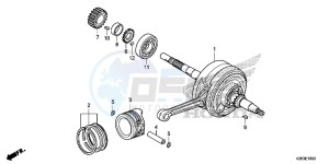 MSX125F MSX125 UK - (E) drawing CRANKSHAFT/PISTON