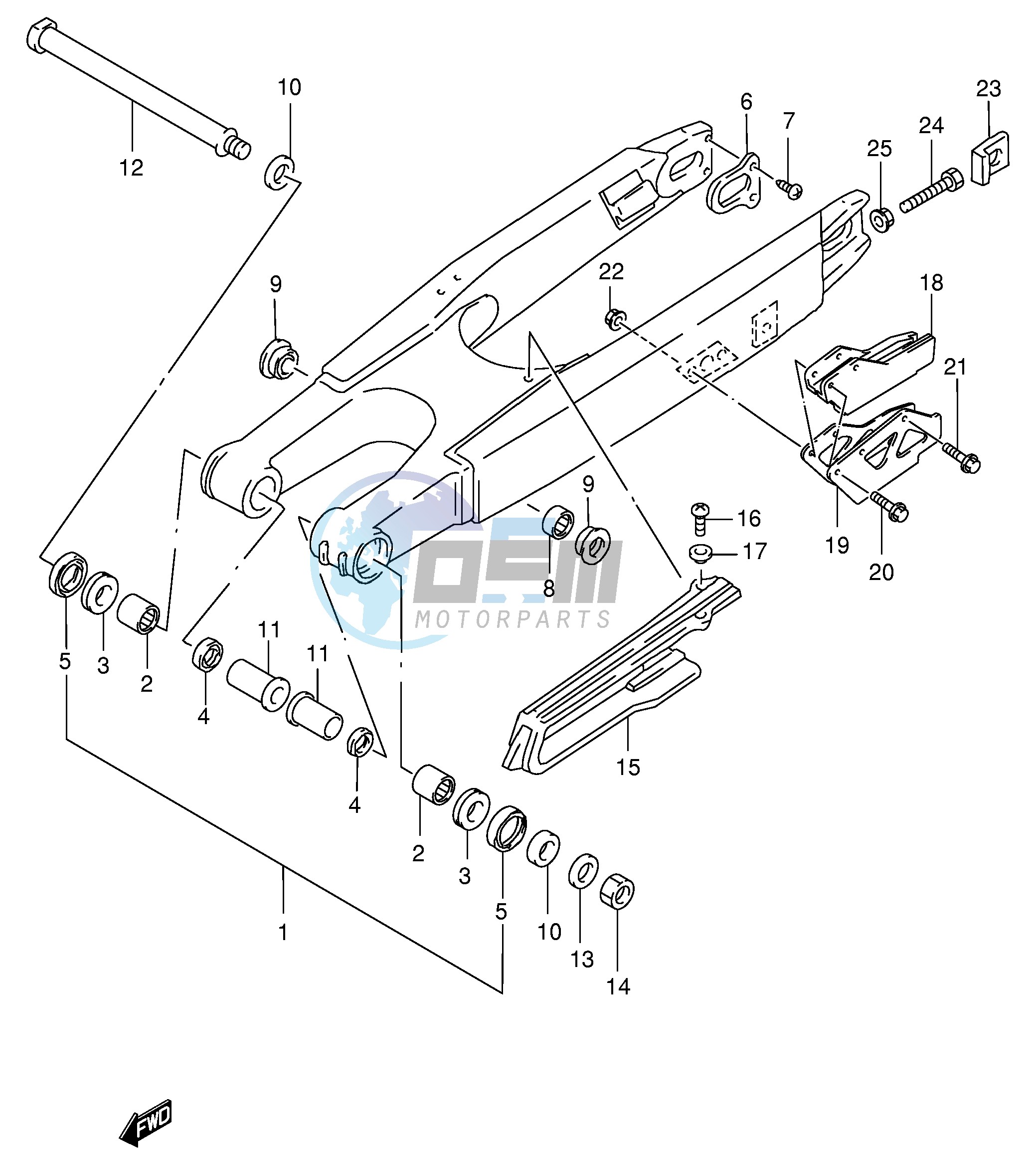 REAR SWINGING ARM (MODEL X)