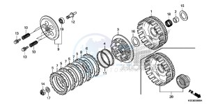 CBR250RF CBR250R Europe Direct - (ED) drawing CLUTCH