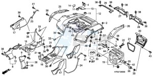 TRX500FM9 Australia - (U) drawing REAR FENDER