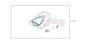 CBR600RRA Australia - (U) drawing SEAT COWL *NHB01*