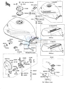 ZX 600 C [NINJA 600R] (C1-C2) [NINJA 600R] drawing FUEL TANK