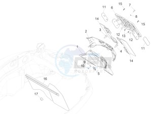 GTS 300 ie ABS E4 (EMEA) (EN, EU) drawing Rear cover - Splash guard