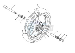 YZF R6 600 drawing FRONT WHEEL