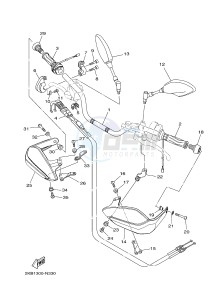 XT1200ZE SUPER TENERE ABS (2KBD 2KBE) drawing STEERING HANDLE & CABLE