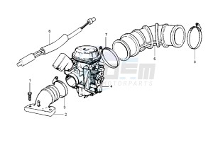 Liberty 4T RST 50 drawing Caburetor Assy