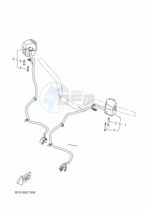 CZD300-A XMAX 300 (BY34) drawing HANDLE SWITCH & LEVER