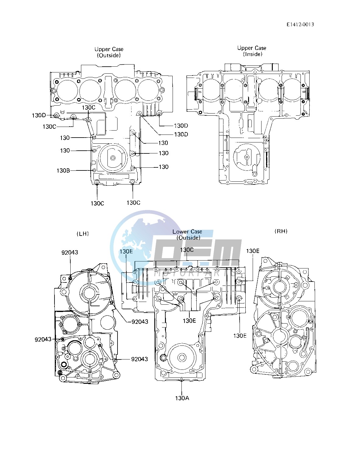 CRANKCASE BOLT & STUD PATTERN