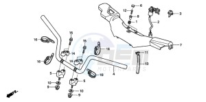 TRX300EX SPORTRAX drawing HANDLE PIPE (TRX300EX'01-'06)