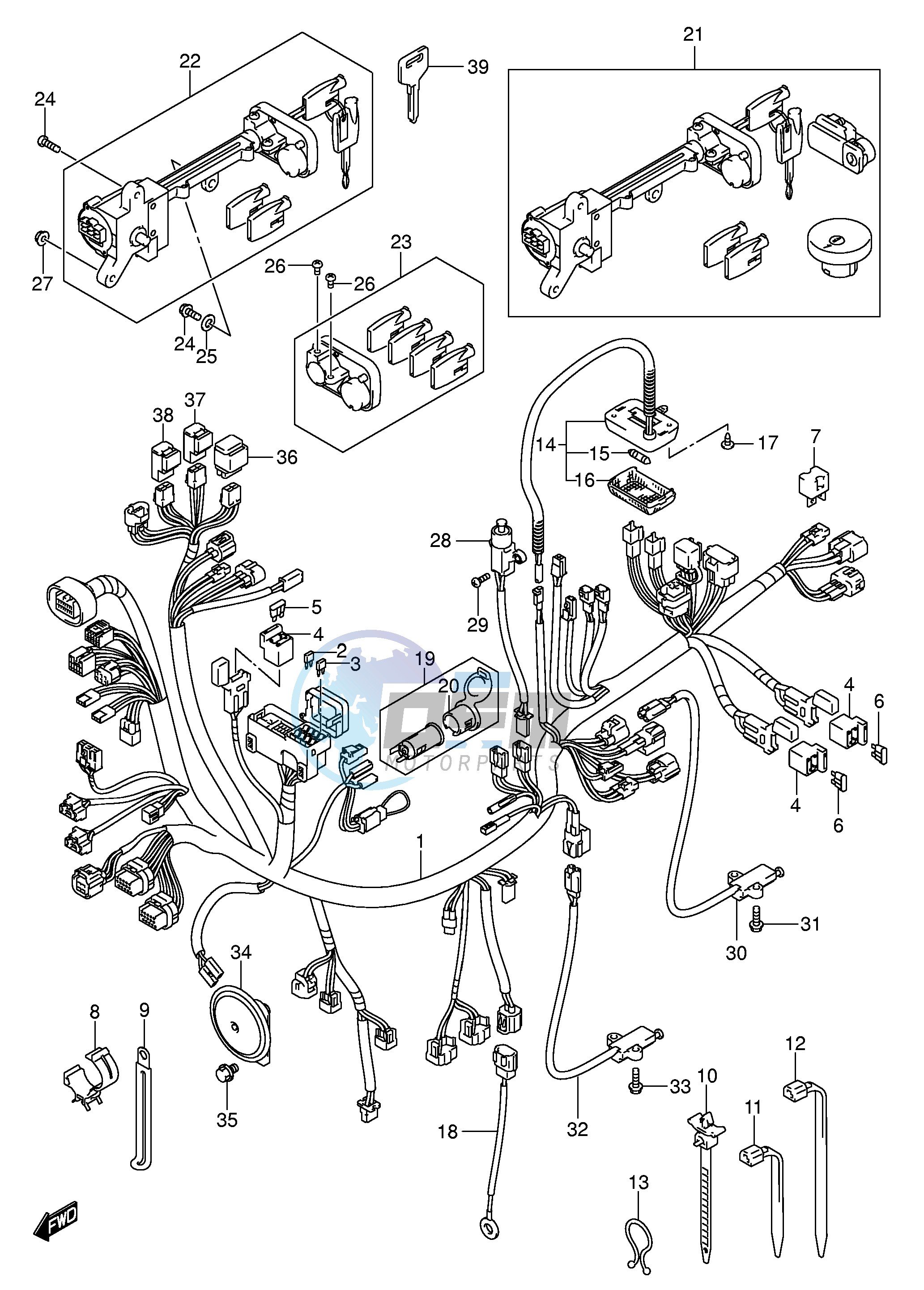 WIRING HARNESS (AN650K5 E24)