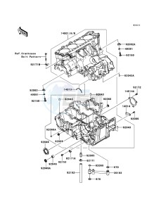 ZZR1400_ABS ZX1400FDF FR GB XX (EU ME A(FRICA) drawing Crankcase