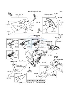 KLX125 KLX125CBF GB XX (EU ME A(FRICA) drawing Side Covers/Chain Cover