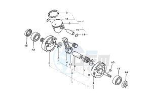 YZ 125 drawing CRANKSHAFT PISTON