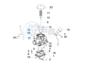 Liberty 50 4t Delivery tnt drawing Carburetors components