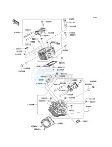 VN 900 D[VULCAN 900 CLASSIC LT] (6F-9F) D6F drawing CYLINDER HEAD